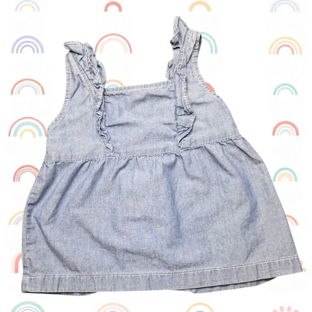 Carter's Baby Girls 9 Months Bundle Bathing Suit, Leggings, Denim Ruffle Top